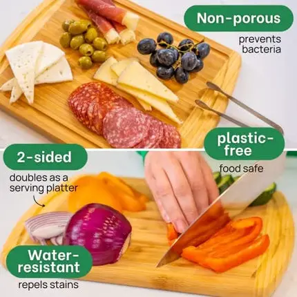 Organic Small Cutting Board with Lifetime Replacements - Wooden Cutting Boards for Kitchen Small - Mini Cutting Board - Small Wood Cutting Boards - Small Bamboo Cutting Board 12 x 9 Inches
