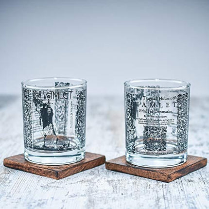 Greenline Goods Whiskey Glasses – Shakespeare Gifts – Hamlet (Set of 2) | Literature Rocks Glass Set
