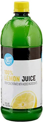 Happy Belly, 100% Lemon Juice, 32 Fl Oz Bottle