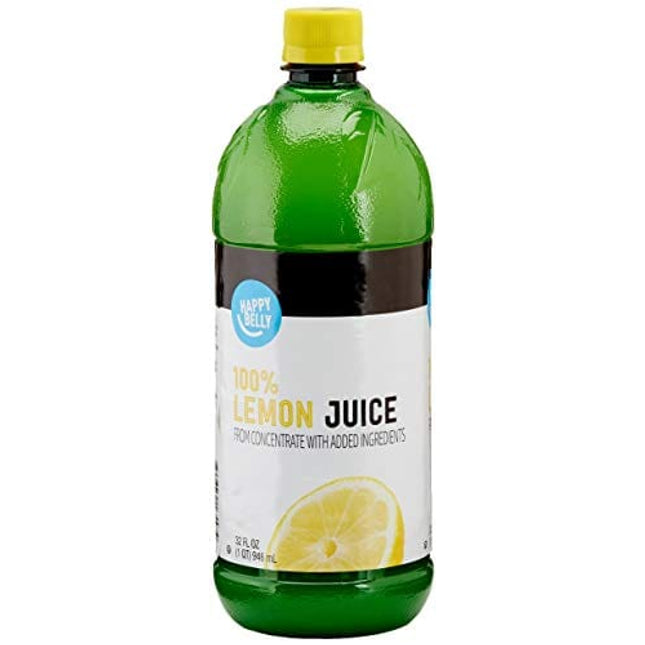 Happy Belly, 100% Lemon Juice, 32 Fl Oz Bottle