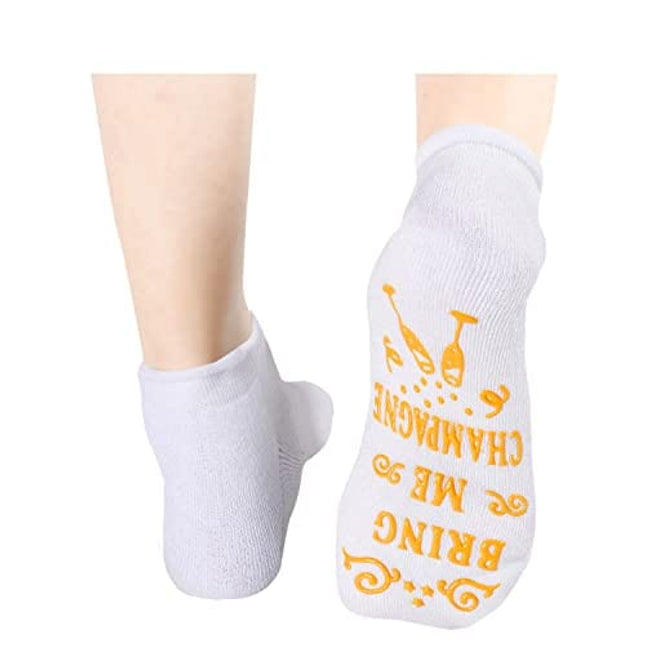 HAPPYPOP Funny Socks Silly Socks Crazy Socks with Funny Saying Champagne Socks Champagne Gifts for Women Men Gifts for Champagne Lovers