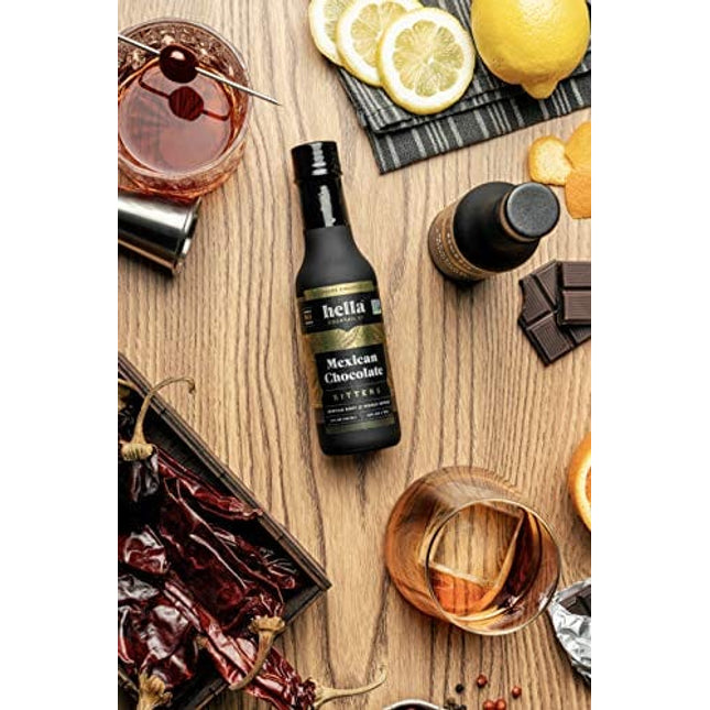 Hella Cocktail Co. Founders' Collection Mexican Chocolate Bitters (5 Fl Oz) - Craft Cocktail BittersMade with Real Cocoa and Whole Spices