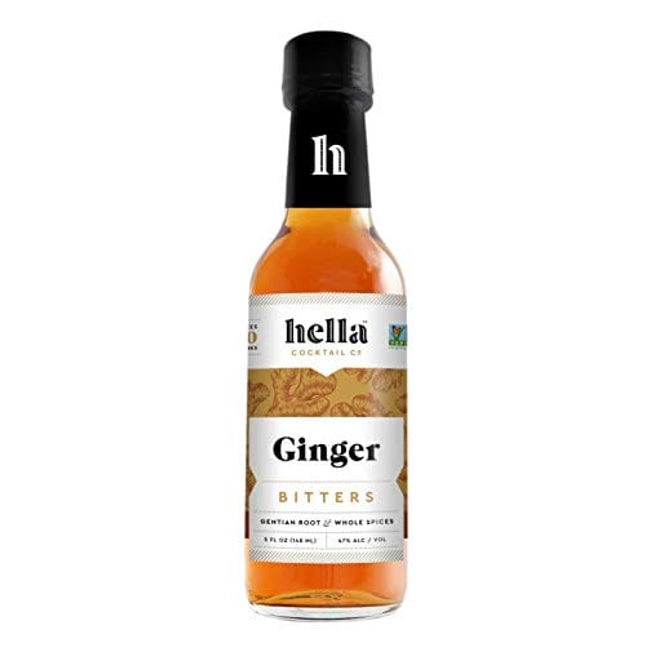 Hella Cocktail Co. Ginger Bitters (5 Fl Oz) - Craft Cocktail Bitters Made with Real Ginger and Whole Spices