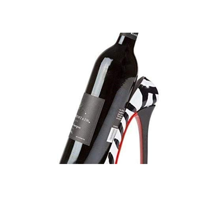 KitchInnovations High Heel Wine Bottle Holder - Four Attactive Style Variations Available (Zebra)