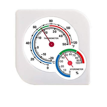 Indoor Thermometer , Hockham Humidity Gauge Room Thermometer Humidity Monitor No Battery Needed for Room,Greenhouse,Kitchen,Study,Bedroom,Wine Cellar,Basement(White)