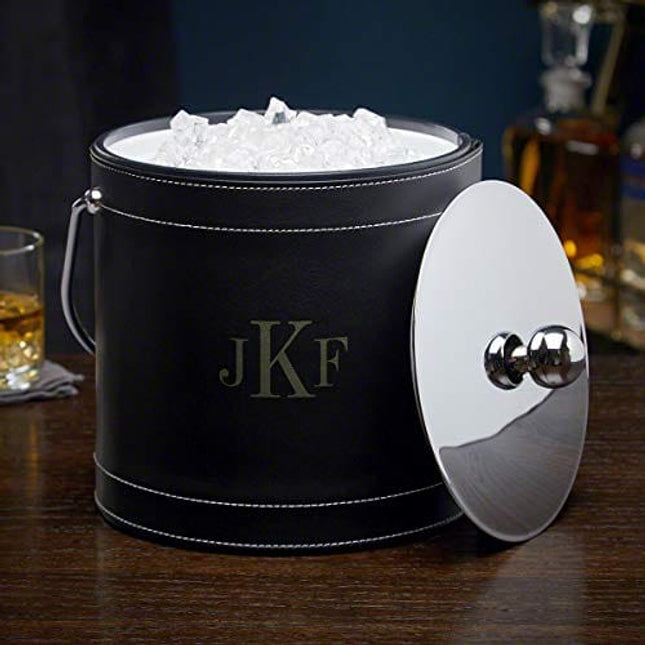 Classic Monogram Black Personalized Insulated Ice Bucket (Custom Product)