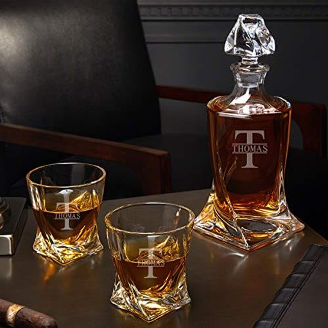 Oakmont Personalized Twist Decanter Set (Custom Product)