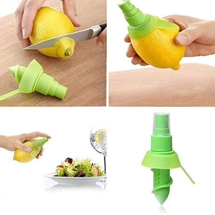 Hovico 3 Pcs Creative Lemon Juice Sprayer, Green Citrus Sprayer Set, Lime Juicer Extractor for Vegetables, Salads, Seafood and Cooking Fashionable Kitchen Gadget
