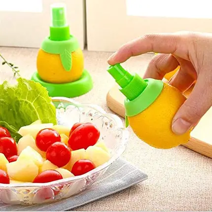 Hovico 3 Pcs Creative Lemon Juice Sprayer, Green Citrus Sprayer Set, Lime Juicer Extractor for Vegetables, Salads, Seafood and Cooking Fashionable Kitchen Gadget