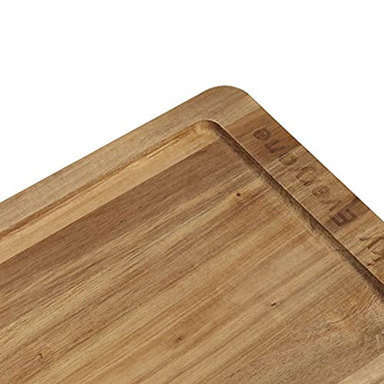 Acacia Wood Paddle Serving Board HAPPY EVERYDAY Engraved, 15 x 7.1 In Small Kitchen Wooden Cutting Board With Handle, Slicing Board for Cooked Food, Bread Serving Board By HTB