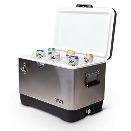 Igloo 54 QT Legacy Stainless Steel Cooler with Bottle Opener