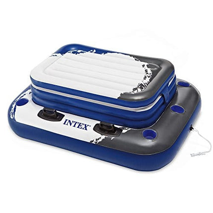 Intex Mega Chill II, Inflatable Floating Cooler, 48" X 38" Blue