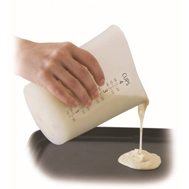 iSi Basics Measuring Set of 3 Silicone Flexible Mesauring Cup, Translucent