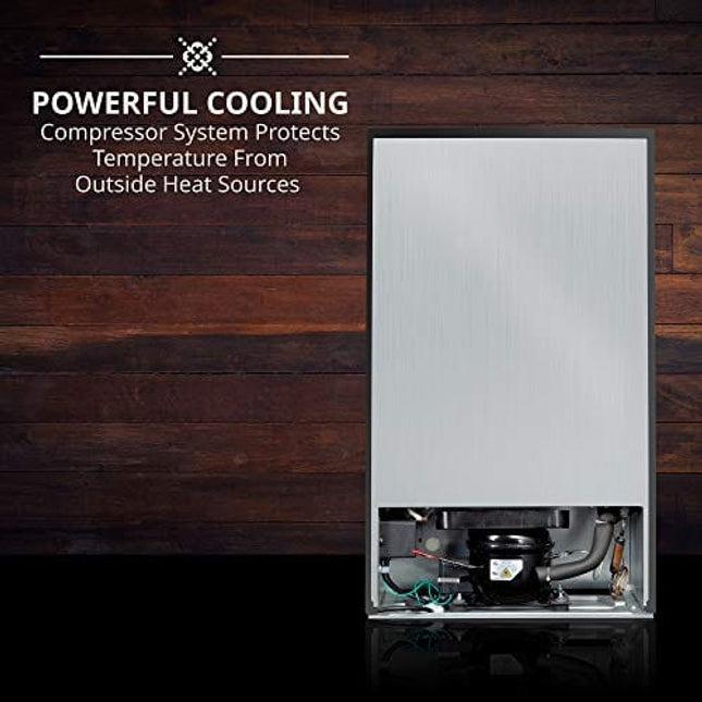 Ivation 28 Bottle Compressor Wine Cooler Refrigerator w/Lock | Large Freestanding Wine Cellar For Red, White, Champagne or Sparkling Wine | 41f-64f Digital Temperature Control Fridge Glass Door Black