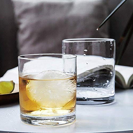 Kingrol 12 Pack Double Old Fashioned Whiskey Glasses, 10 oz Rocks Glasses Drinking Glasses for Scotch, Bourbon, Cocktails, Beverages, Water