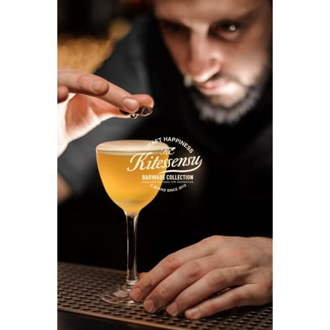 KITESSENSU Cocktail Shaker Set Bartender Kit with Stand | Bar Set Drink Mixer Set with All Essential Bar Accessory Tools: Martini Shaker, Jigger, Strainer, Mixer Spoon, Muddler, Liquor Pourers |Silver