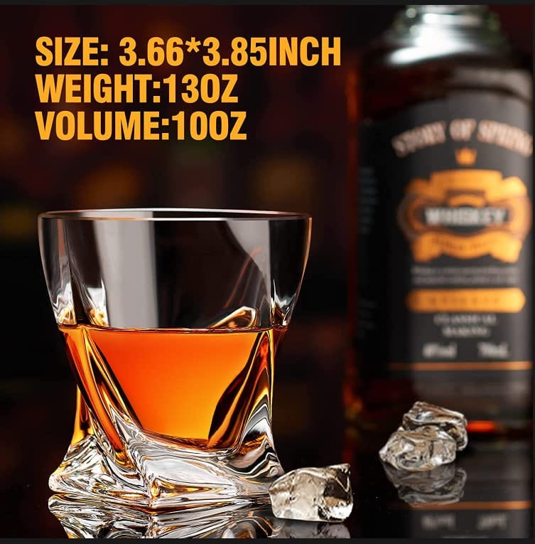 Hoolerry 18-Pack Old Fashioned Whiskey Glasses - 10 Oz Rocks Glasses For Bourbon & Cocktails