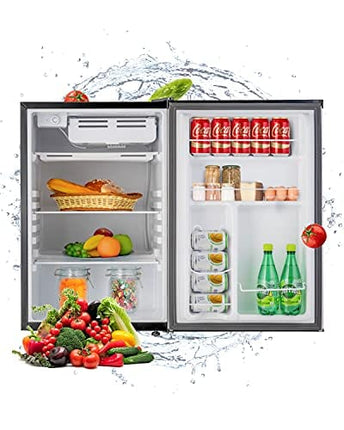 KUPPET Mini Refrigerator Compact Refrigerator-Small Drink Food Storage Machine for Dorm, Garage, Camper, Basement or Office, Single Door Mini Fridge, 4.5 Cu.Ft,Black