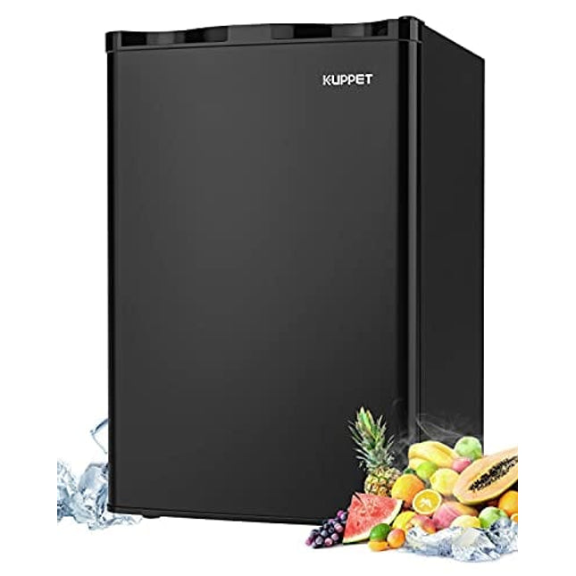 KUPPET Mini Refrigerator Compact Refrigerator-Small Drink Food Storage Machine for Dorm, Garage, Camper, Basement or Office, Single Door Mini Fridge, 4.5 Cu.Ft,Black