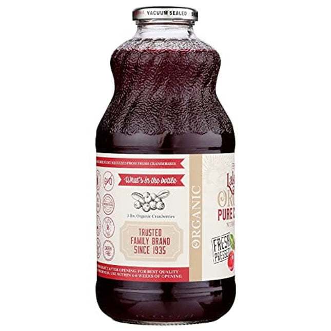 Lakewood Organic Pure Cranberry, Fresh Pressed, 32 Fl Oz (Pack of 6)