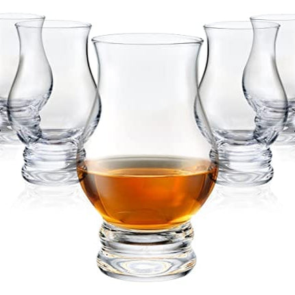 Whiskey glasses Set of 6 - Sake Sets, Clear Shot Glasses Bar Set, Old Fashioned Drinking Glasses Gift Set, Brandy Snifter Whisky Glass for Scotch Bourbon Liquor Tequila Gin Tonic Cognac Vodka Cocktail