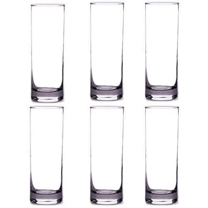 LEMONSODA Premium Highball Glass Set - Elegant Tom Collins Glasses Set of 6-12oz Tall Drinking Water Glasses - Bar Glassware for Mojito, Whiskey, Cocktail - Crystal High Ball Glass Drink Tumblers