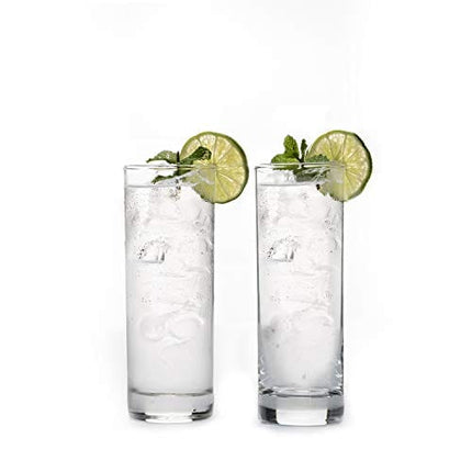 LEMONSODA Premium Highball Glass Set - Elegant Tom Collins Glasses Set of 6-12oz Tall Drinking Water Glasses - Bar Glassware for Mojito, Whiskey, Cocktail - Crystal High Ball Glass Drink Tumblers