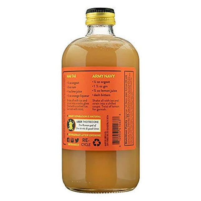 Liber & Co. Almond Orgeat Syrup (17 oz) Made with Whole, Roasted Almonds