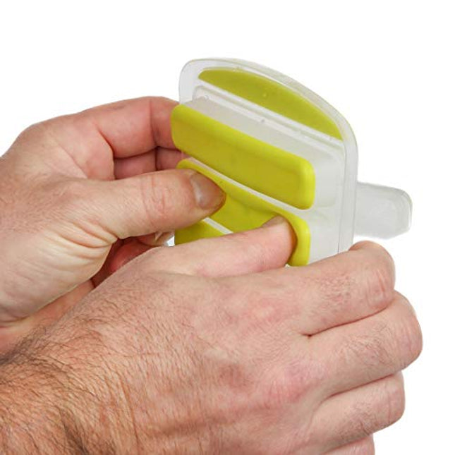 Lily's Home Silicone Narrow Ice Stick Cube Trays with Easy Push and Pop Out Material, Ideal for Sports and Water Bottles, Assorted Bright Colors. With Lids