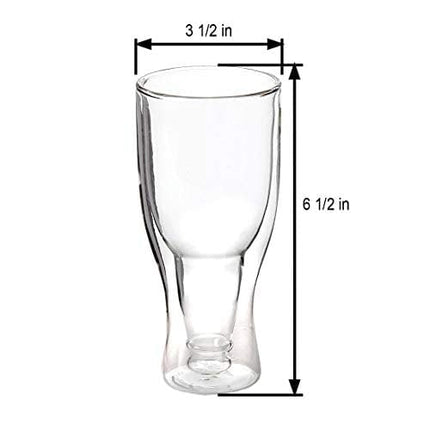 Lily's Home Upside Down Double Wall Beer Glass (Set of 2)