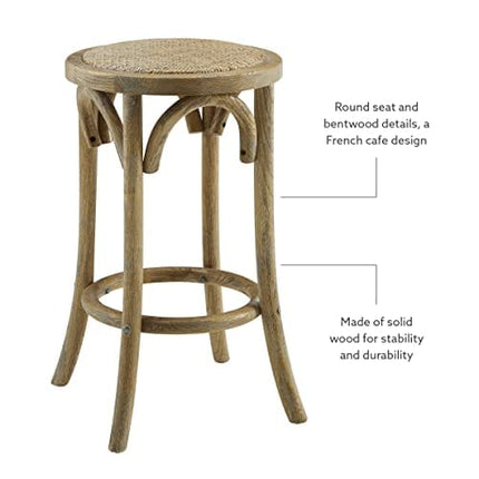 Bronwyn Natural Rattan Seat Backless Counter Stool by Linon