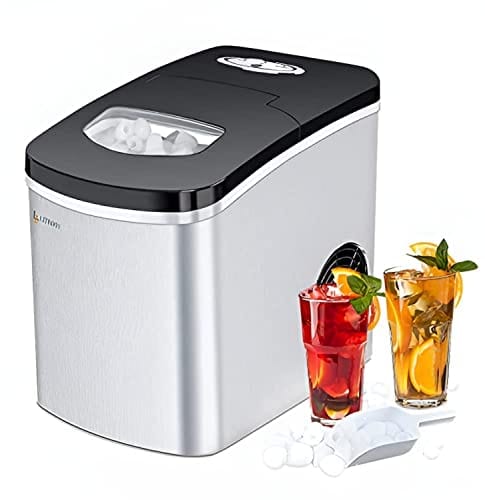 Silonn Ice Makers Countertop, 9 Cubes Ready in 6 Mins, 26lbs in 24hrs