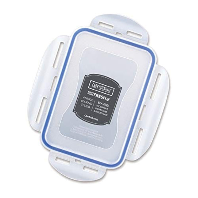 LocknLock Easy Essentials Food Storage lids/Airtight containers, BPA Free, 10 Piece - Square, Clear