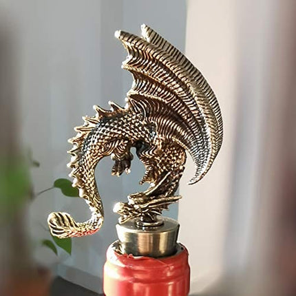 Dragon Wine Stoppers Gothic Metal Alloy Design Bottle Stopper for Dragon Gift Party Decorative