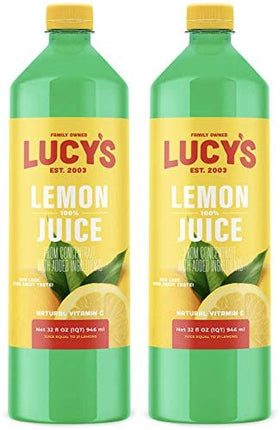 Lucy’s Family Owned - Lemon Juice, 32 oz. Bottle (Pack of 2)