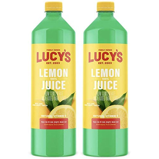 Lucy’s Family Owned - Lemon Juice, 32 oz. Bottle (Pack of 2)