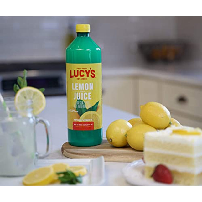 Lucy’s Family Owned - Lemon Juice, 32 oz. Bottle (Pack of 2)