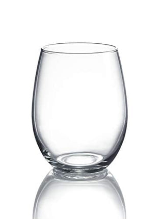 Luminarc Perfection Stemless Wine Glass (Set of 12), 15 oz, Clear - N0056