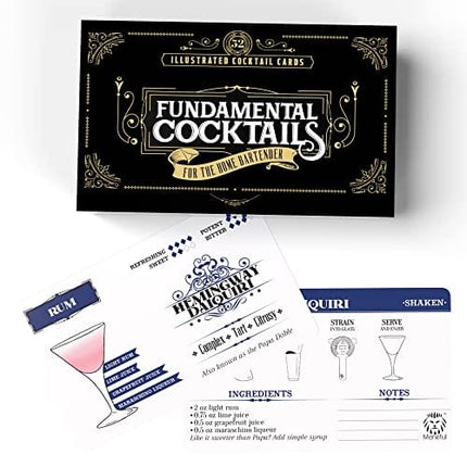 Cocktail Recipe Cards | Fundamental Cocktails for the Home Bartender