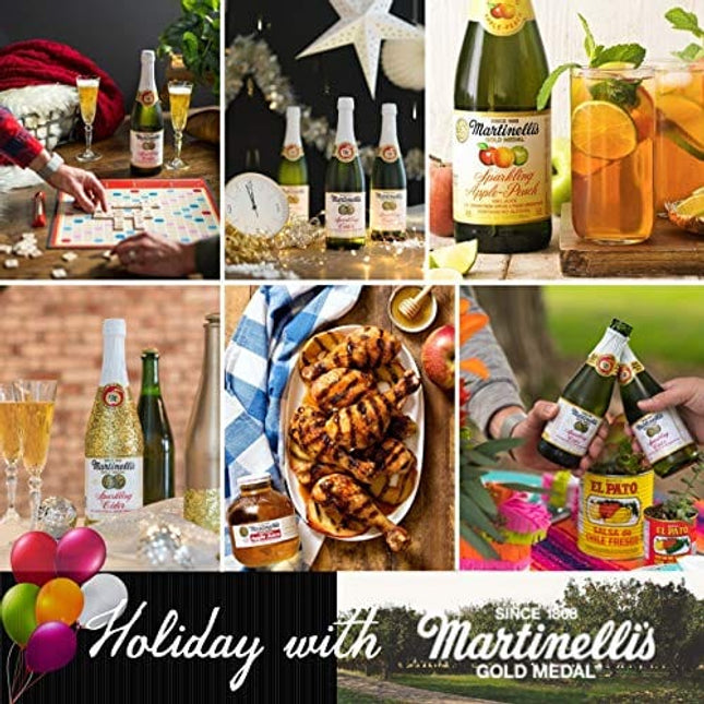 Martinelli's Gold Medal Sparkling Apple Cider, 8.4 oz Pack of 12 Bottles