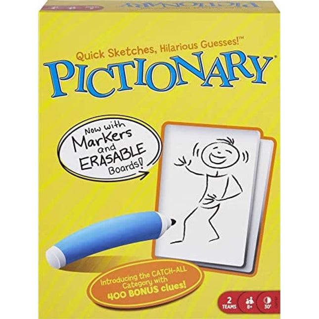 Mattel Games Pictionary Board Game, Drawing Game for Kids, Adults and Game Night, Unique Catch-All Category for 2 Teams [Amazon Exclusive]