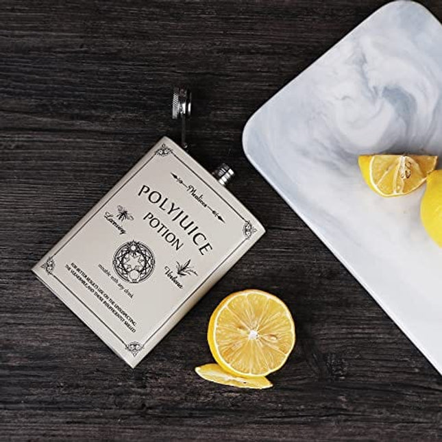 Mealivos 8 oz Stainless Steel Hip Flask (White)