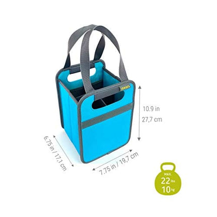 meori 4-Bottle Wine Tote Bag Collapsible Gift for Wine Lover Foldable Glass Carrying Case