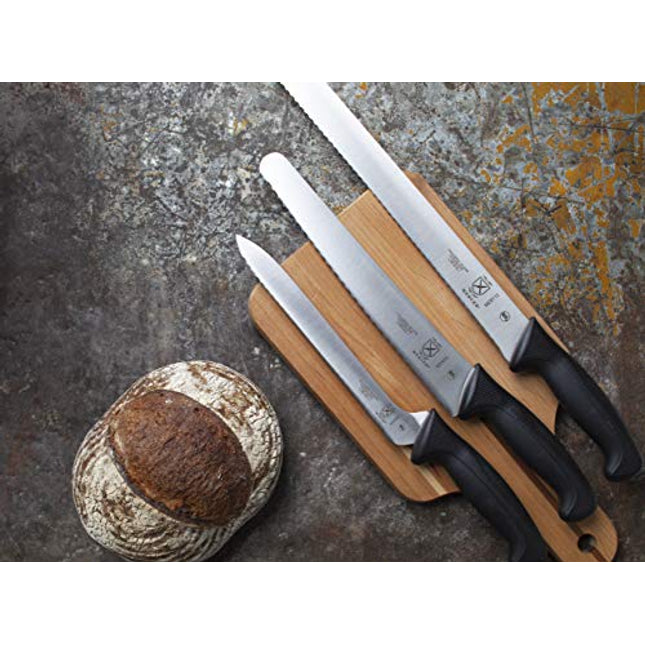Mercer Culinary M23210 Millennia Black Handle, 10-Inch Wide Wavy Edge, Bread Knife