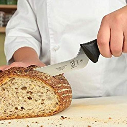 Mercer Culinary M23210 Millennia Black Handle, 10-Inch Wide Wavy Edge, Bread Knife