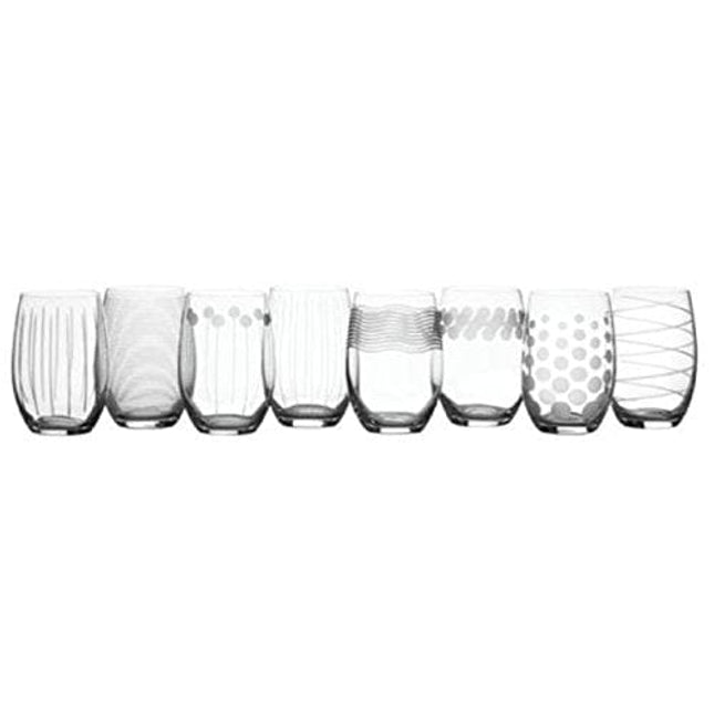 Mikasa Cheers Stemless Wine Glass, 17-Ounce, Set of 8