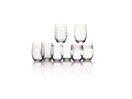Mikasa Cheers Stemless Wine Glass, 17-Ounce, Set of 8