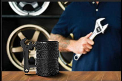 MISHOWNET Tire Coffee Tea Mug Gift for Car Lovers Mechanics Car Enthusiasts Christmas Gifts for Man Birthday Gift
