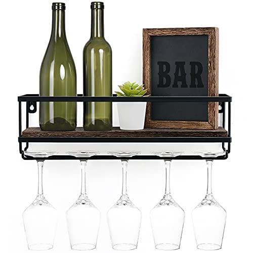 wine bottle plant hanger Mkono Wall Mounted Wine Rack