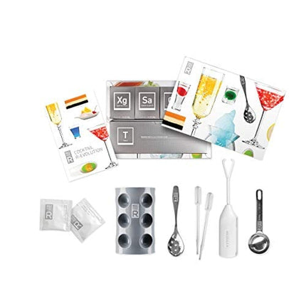 MOLECULE-R Molecular Mixology Introductory Kit by | Modernist Cocktail Drinks | Learn Spherification Gellification Emulsification Suspension | With Additives, Tools, Recipe Booklet